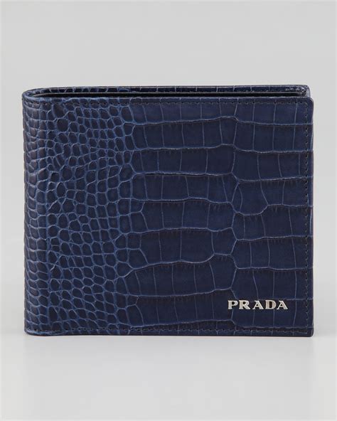 prada alligator wallet|farfetch prada wallet.